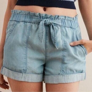 Aerie Paperbag High Waisted Pull On Cuffed Shorts XL
